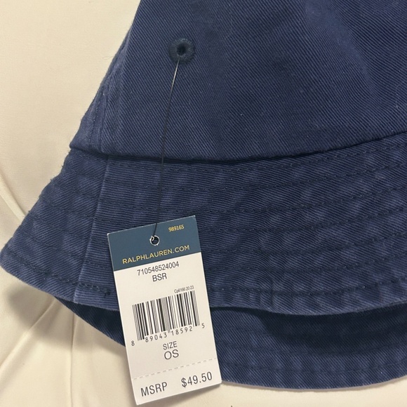 POLO RALPH LAUREN Classic Navy Bucket Hat (New with Tag) - Picture 4 of 4